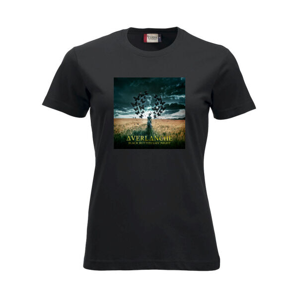 Black Butterflies' Night Ladies T-shirt Thumbnail